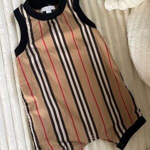 Burberry Striped Baby Romper